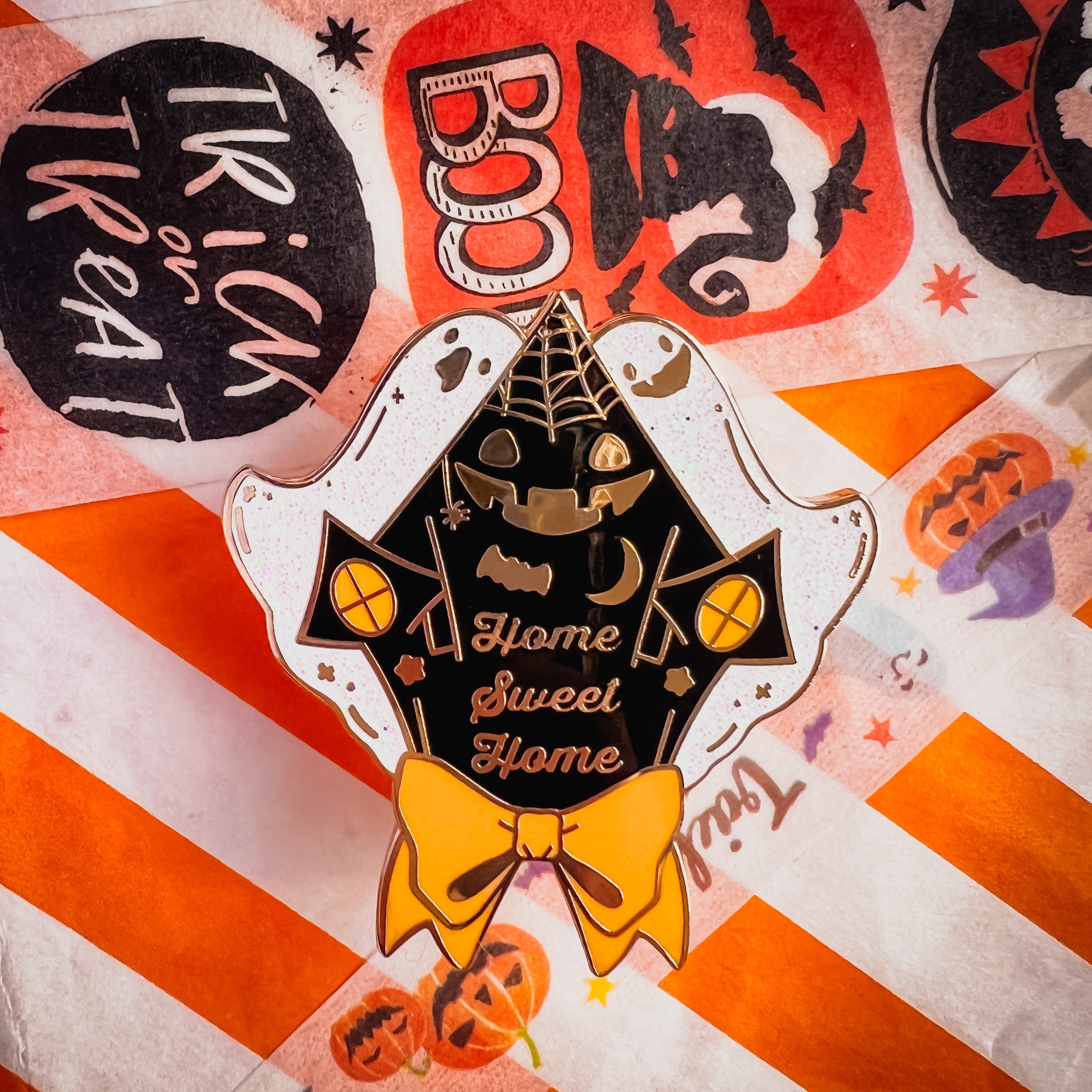 Haunted House Hard Enamel Pin