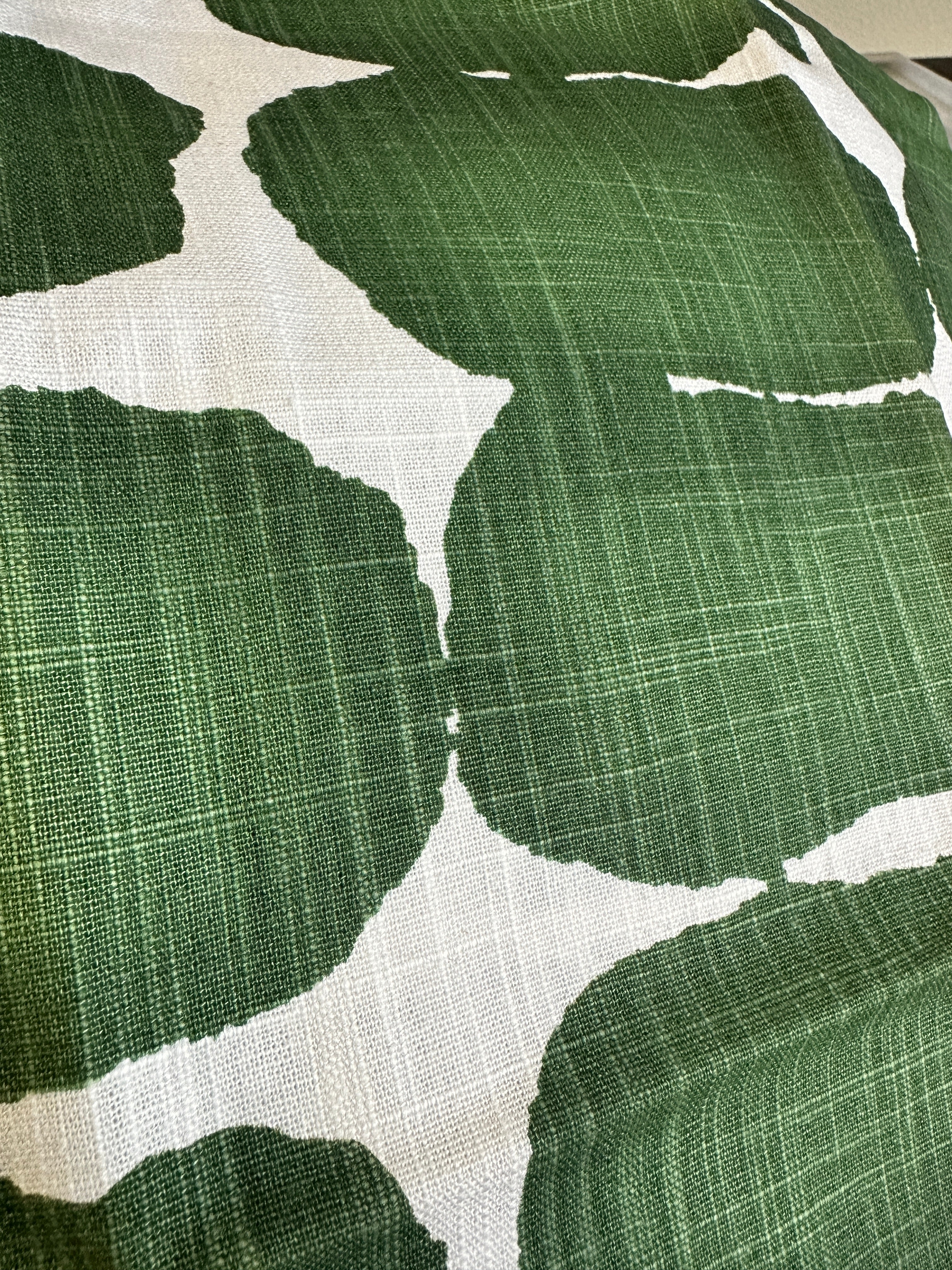 Green Dots Canvas Pillow Cover