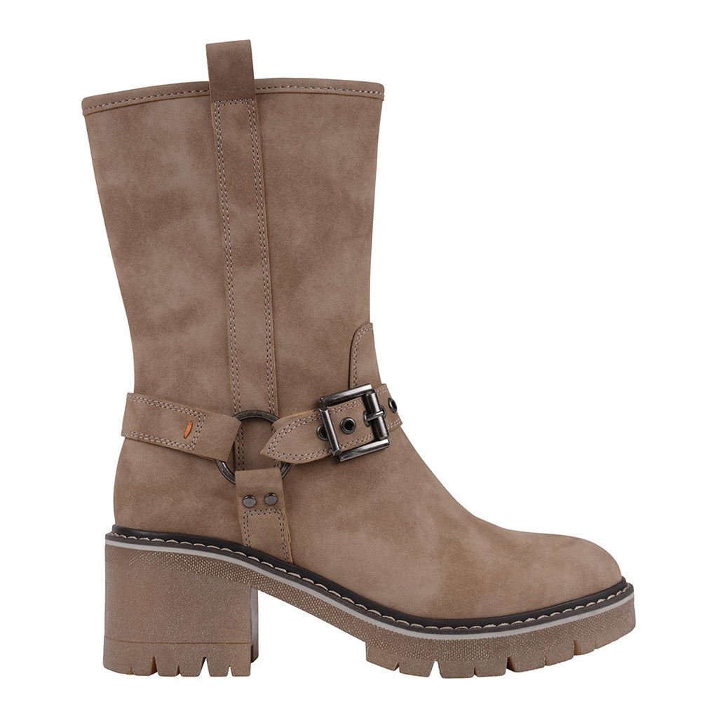 Knox Beige Cowboy Booties for Fall