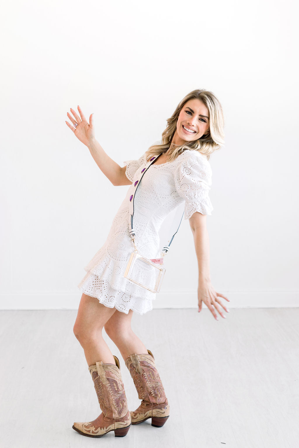 Crystal Heart Purse Strap