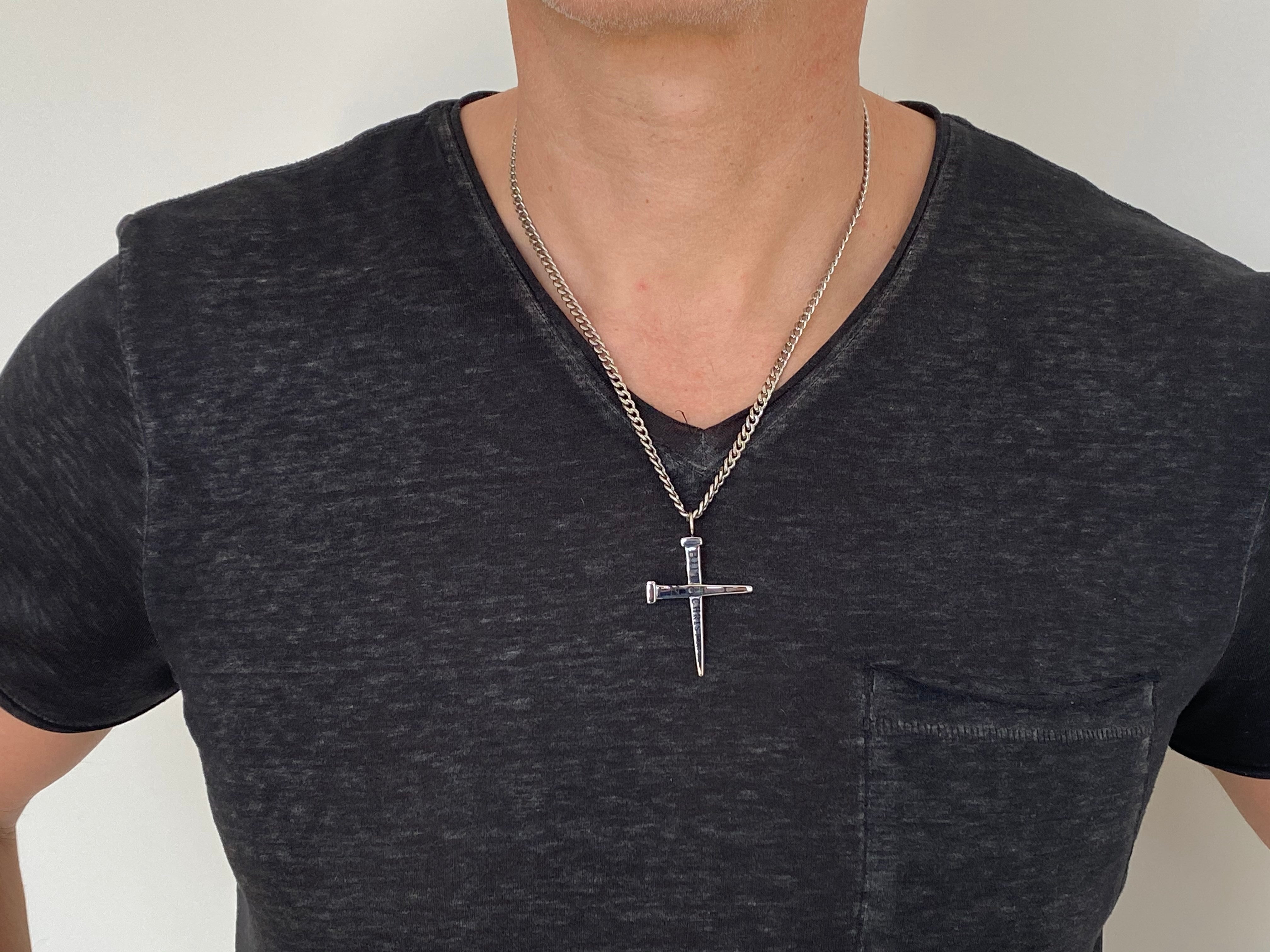 2 Nail Cross Necklace