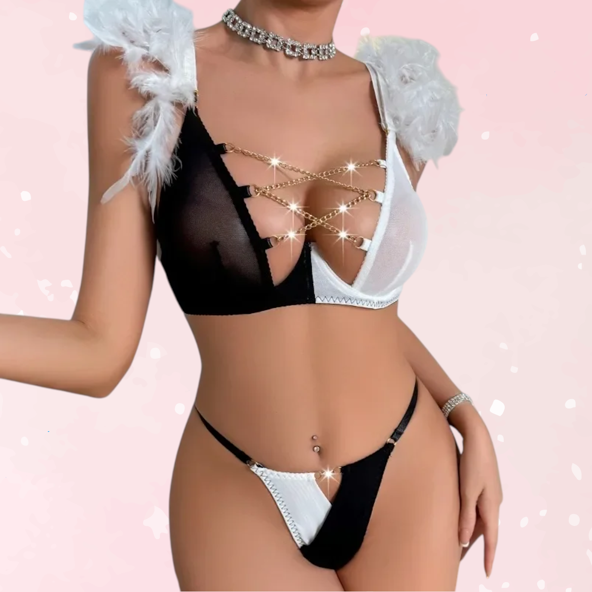 Dark Angel Feather Lingerie