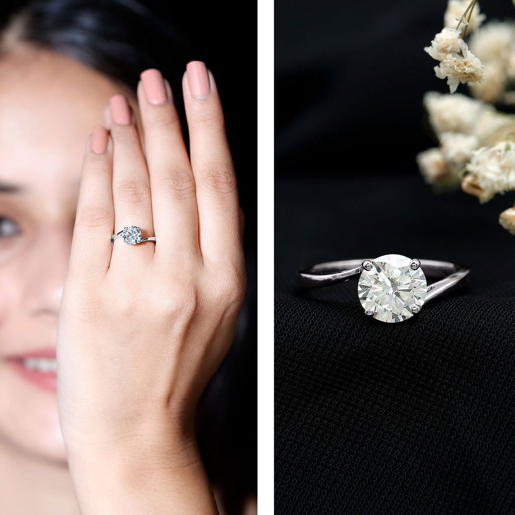 1 Carat Lab Grown Diamond Bypass Engagement Ring
