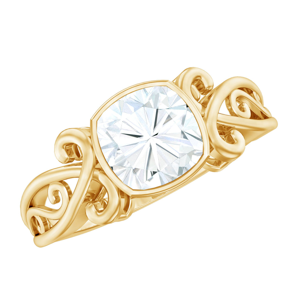 1 Carat Lab Grown Diamond Cushion Engagement Ring