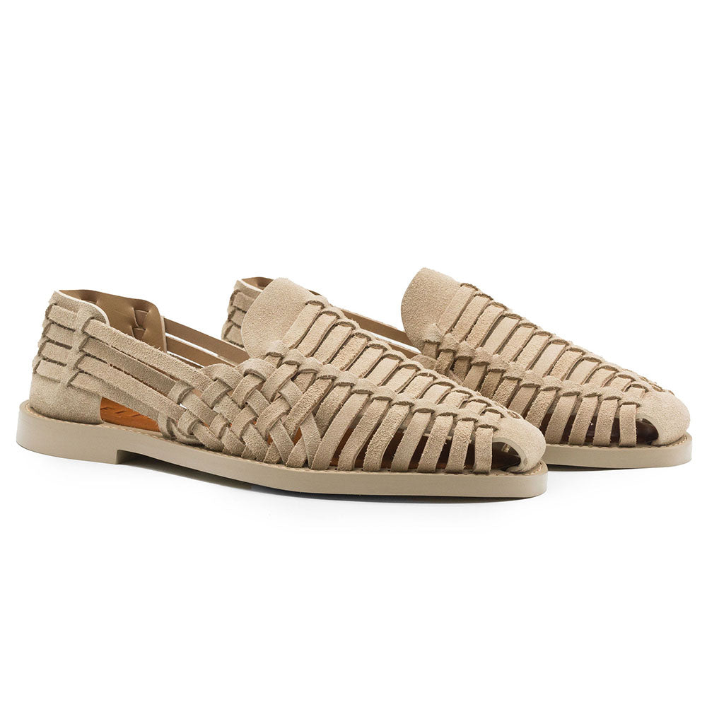 06-115-SND SANDALI Woven Leather Slip-On Sandal, Sand