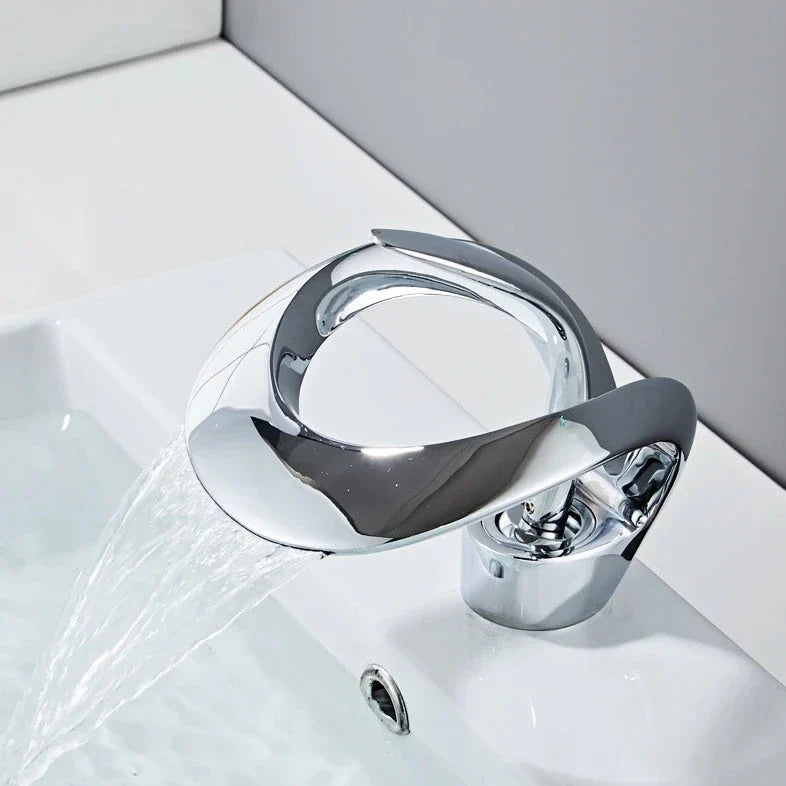 The Versailles Single-Hole, Single-Handle Luxury Waterfall Bathroom Faucet