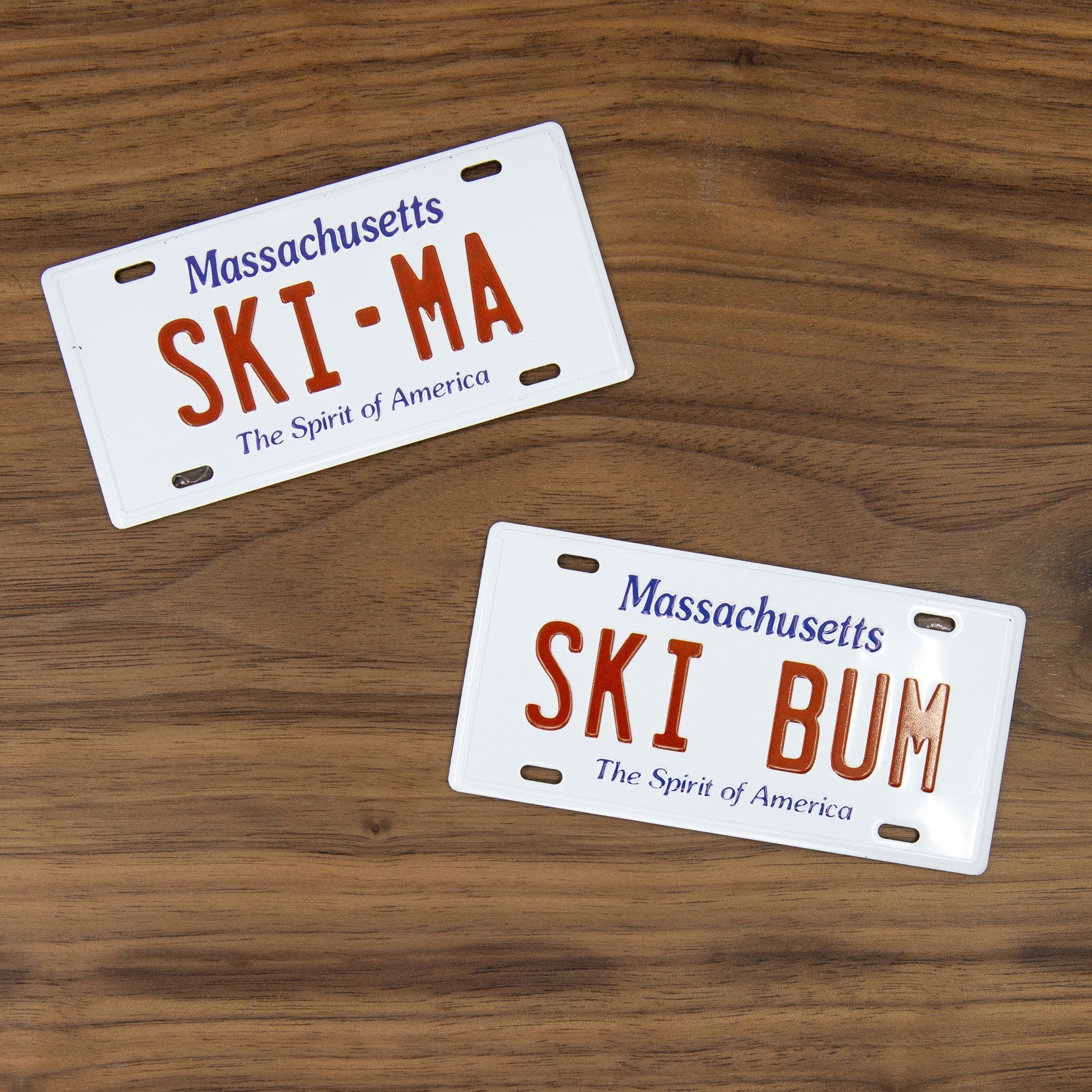 SKI BUM - Massachusetts License Plate Magnet