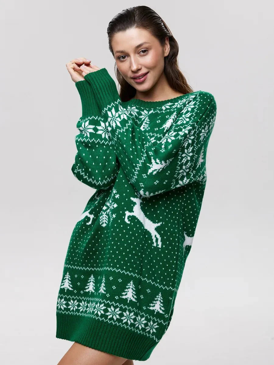Anita Christmas Knit Long Sleeve Dress