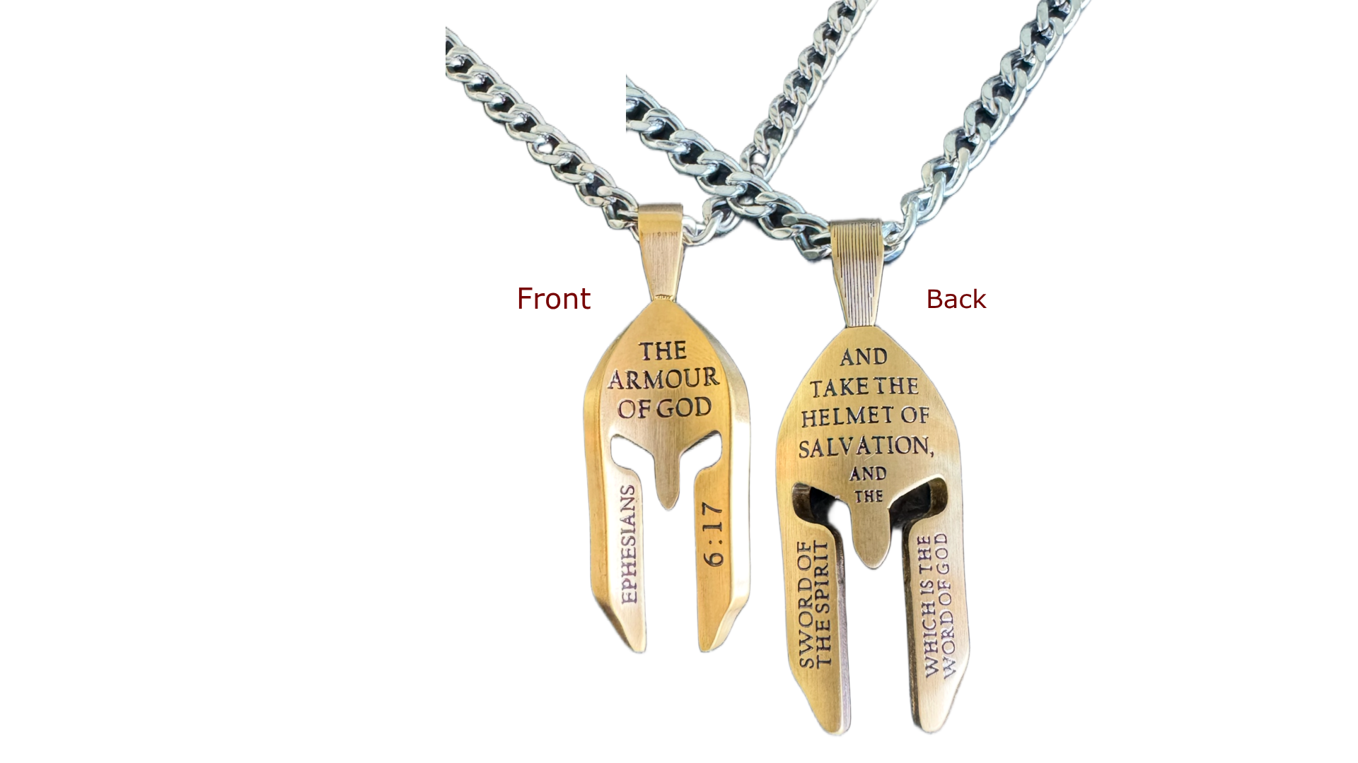 Gold Helmet Necklace