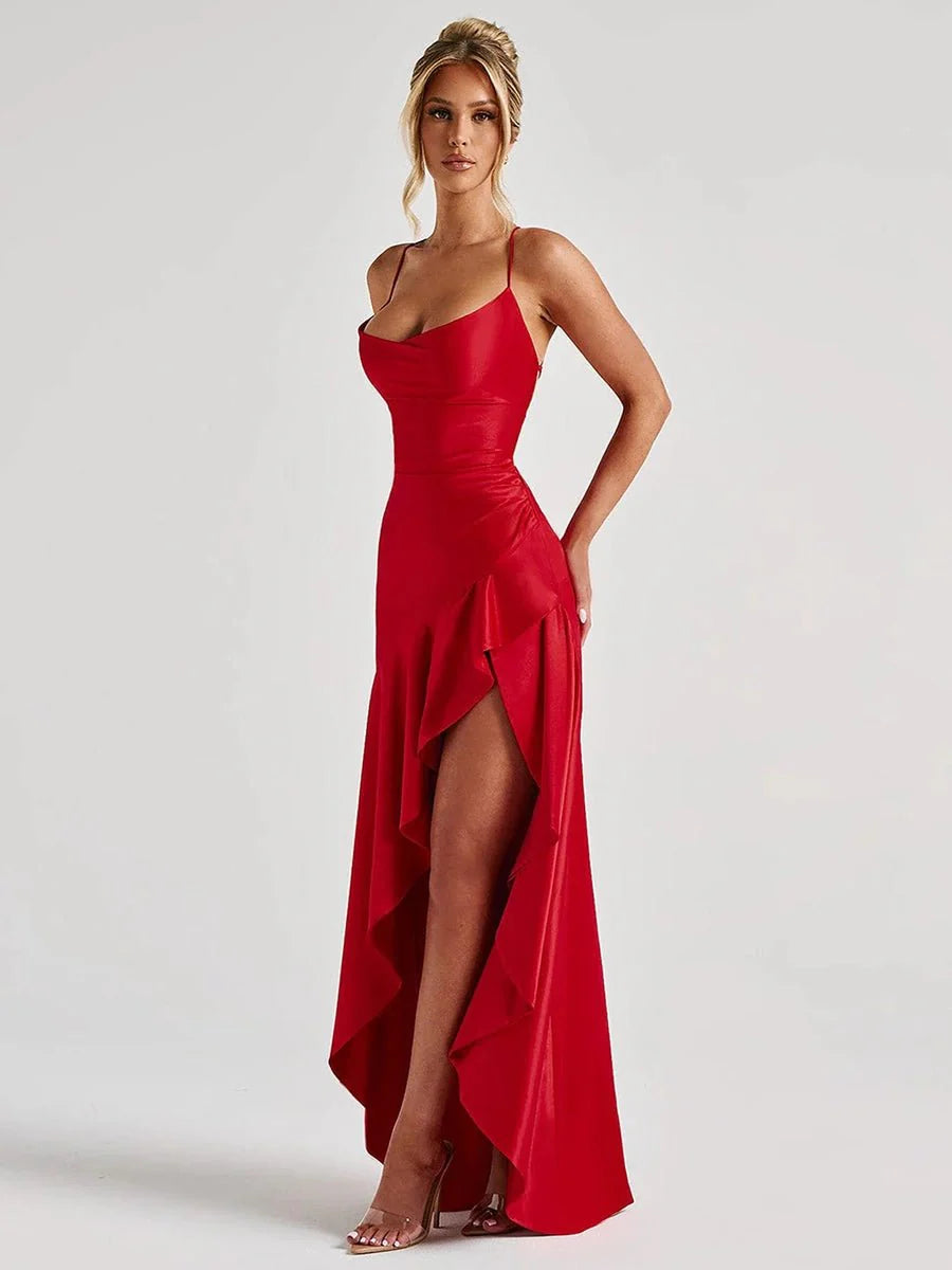 Bethany Backless Ruffles Irregular Dress Summer
