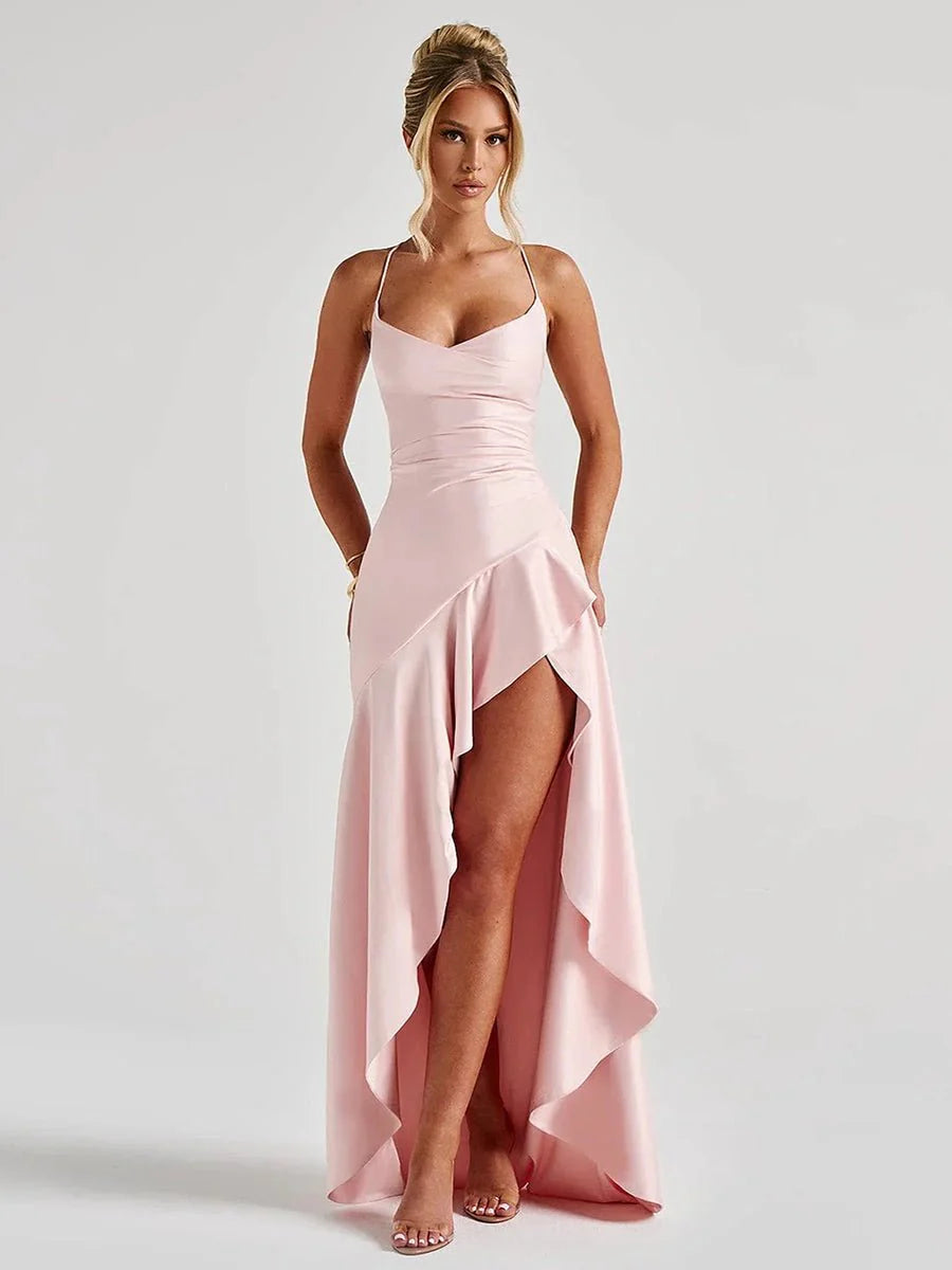 Bethany Backless Ruffles Irregular Dress Summer