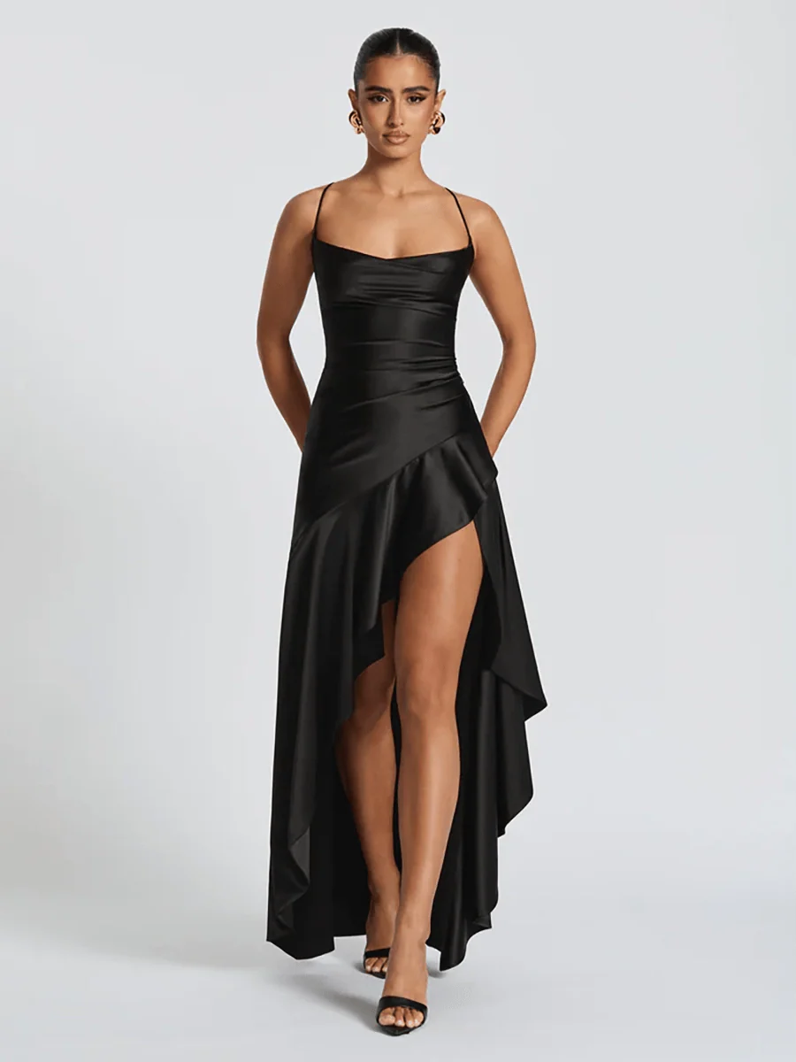 Bethany Backless Ruffles Irregular Dress Summer