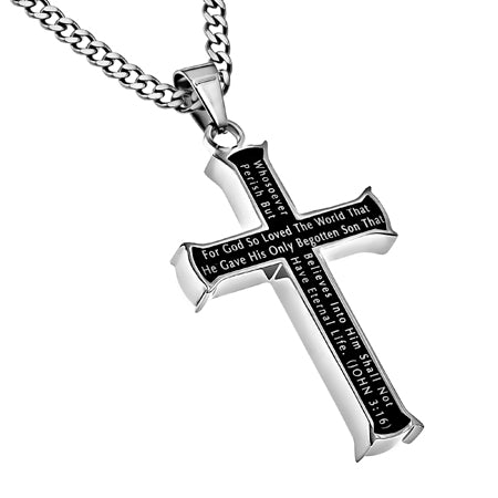 Black Iron Cross Necklace