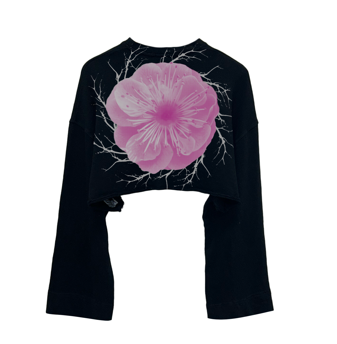 Plum Blossom Cropped Sweatshirt