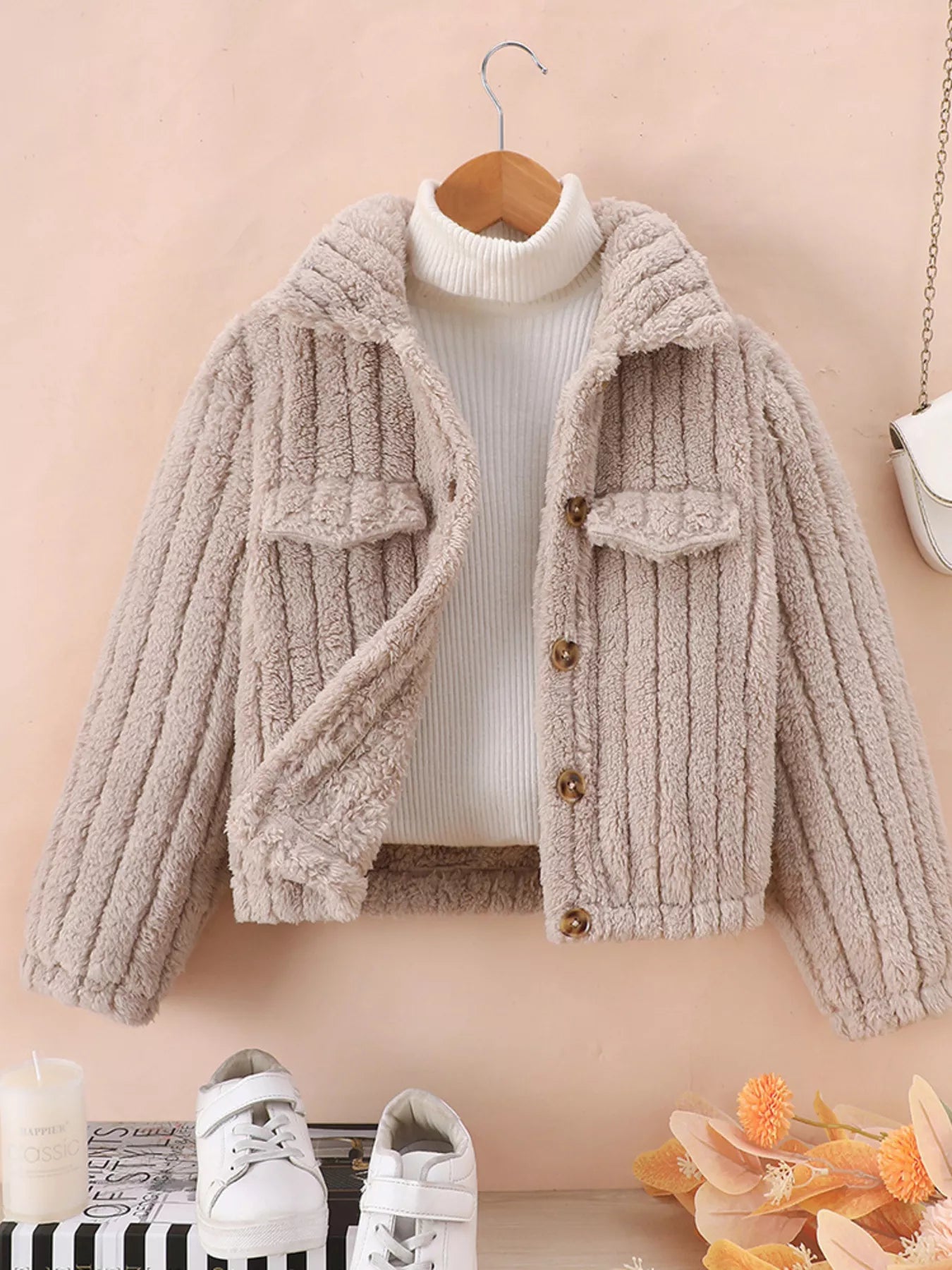 Children's Cozy Fleece Button-Down Jacket
