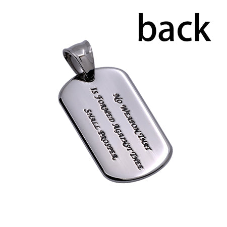 CZ Calvary Dog Tag Necklace
