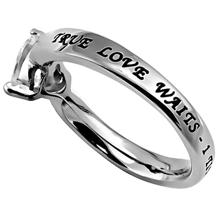 CZ Heart Ring - True Love Waits