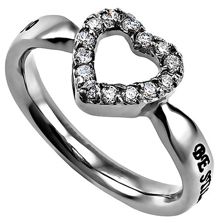 CZ Open Heart Ring