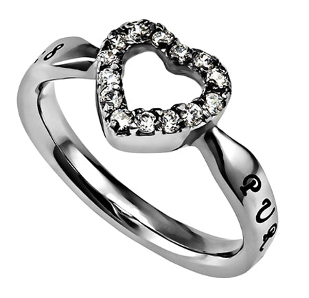 CZ Open Heart Ring