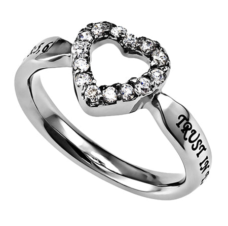 CZ Open Heart Ring