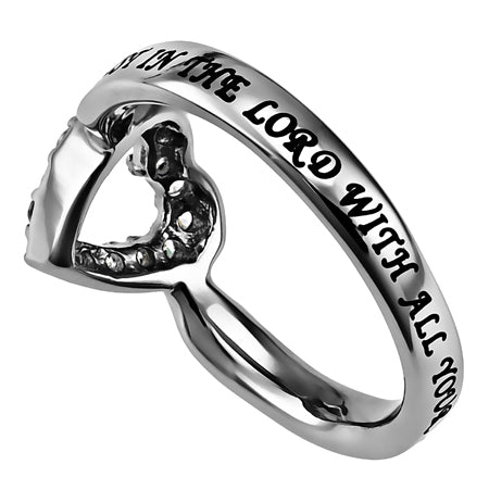 CZ Open Heart Ring