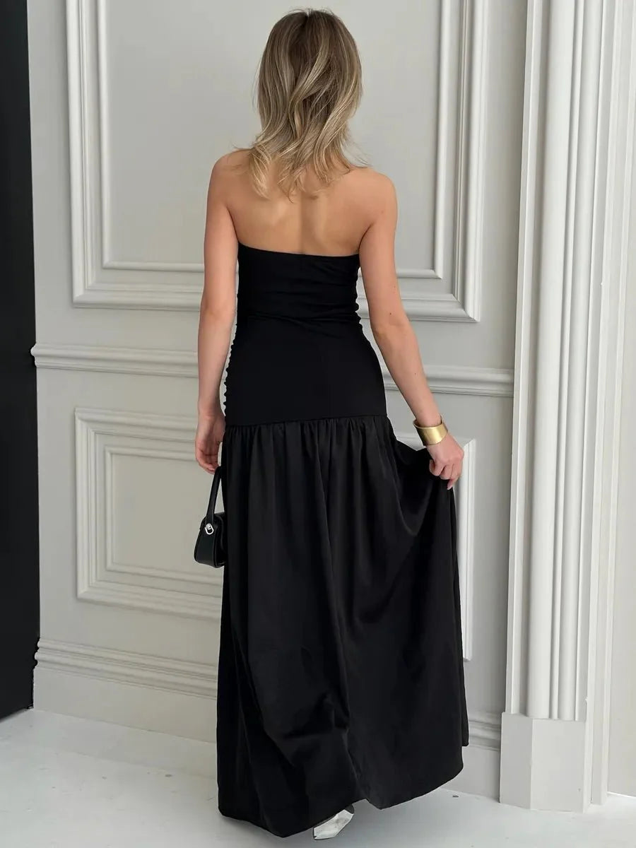 Donna Hollow-out Cinched Elegant Dress