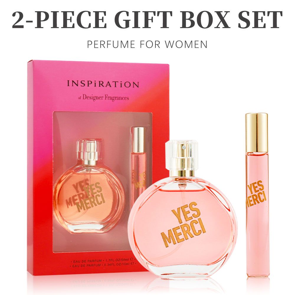 2-Piece Set, Women's Eau De Parfuma Gift Box, Long Lasting Fragrance, Notes Of Watermelon, Pear, Tea, Acai Berry Flavor, For Holiday Gifts, Dating, Daily Life, 1.7 Fl Oz Perfume, 0.34 Fl Oz Perfume