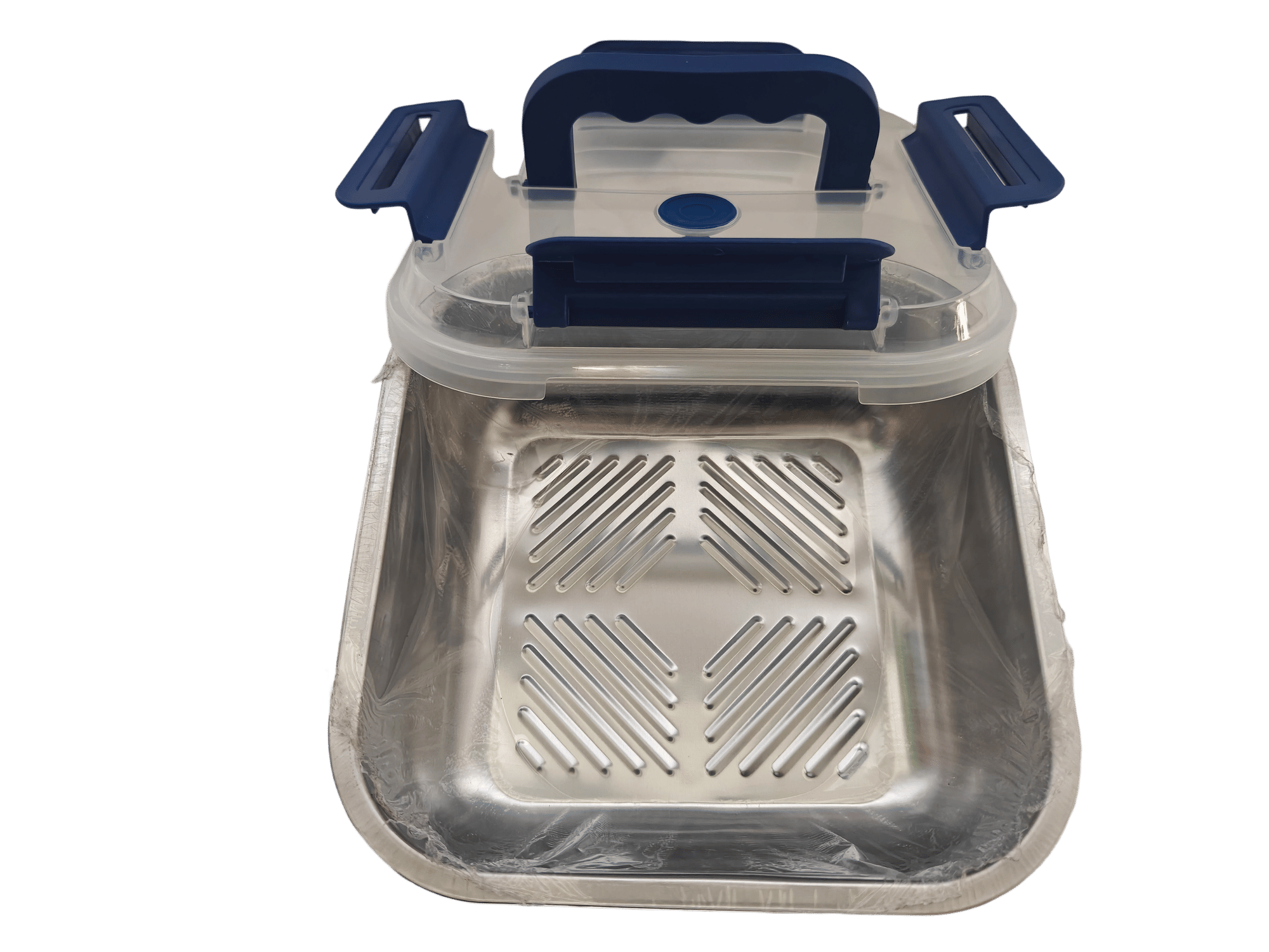 Yakimoto 2/4/6/8/10 PCS Extra-Large Stainless Steel Food Storage Containers With Blue Lids - Deep Design, Airtight Seal, Perfect For Refrigerator Organization, Meal Prep, Lunch Boxes & Kitchen Pantry