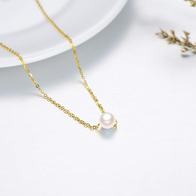 Lxalry Minimalist Bohemian Necklace with Freshwater Pearl Pendant, 18K Gold Plated Delicate Chain, Perfect for Women's Fashion Accessories, Ideal Gift for Birthdays, Anniversaries & Special Occasions