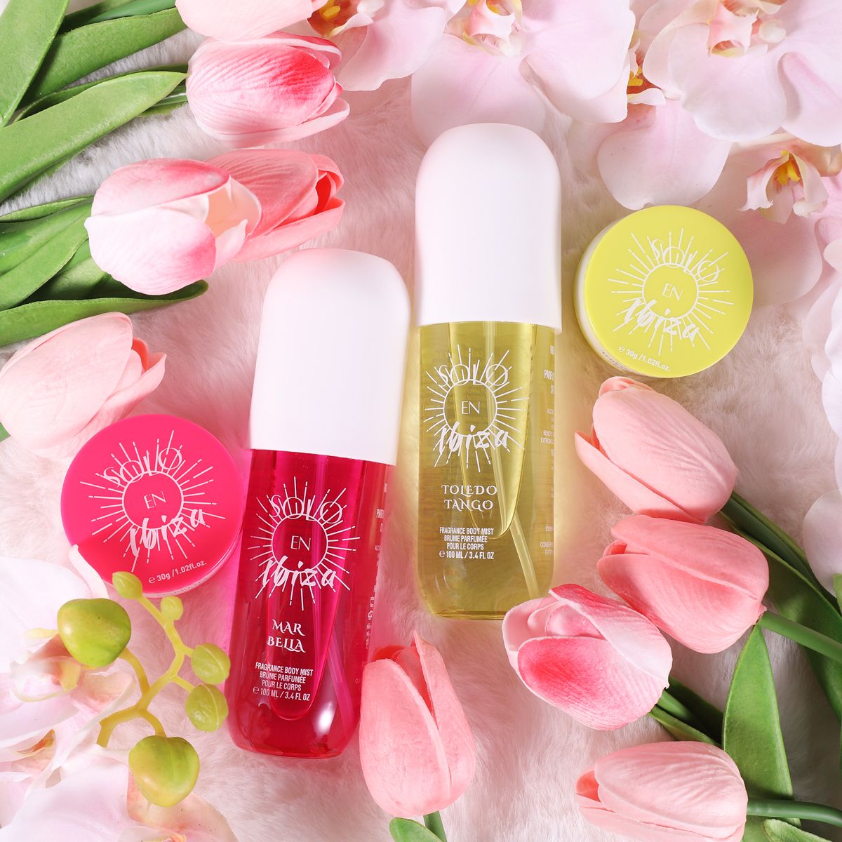 4pc Scented Body & Hair Mist & Cream Travel Set - 4 Long Lasting Fragrances for Men & Women - Perfect for Dating, Daily Use, Parties - Ultimate Gift Box