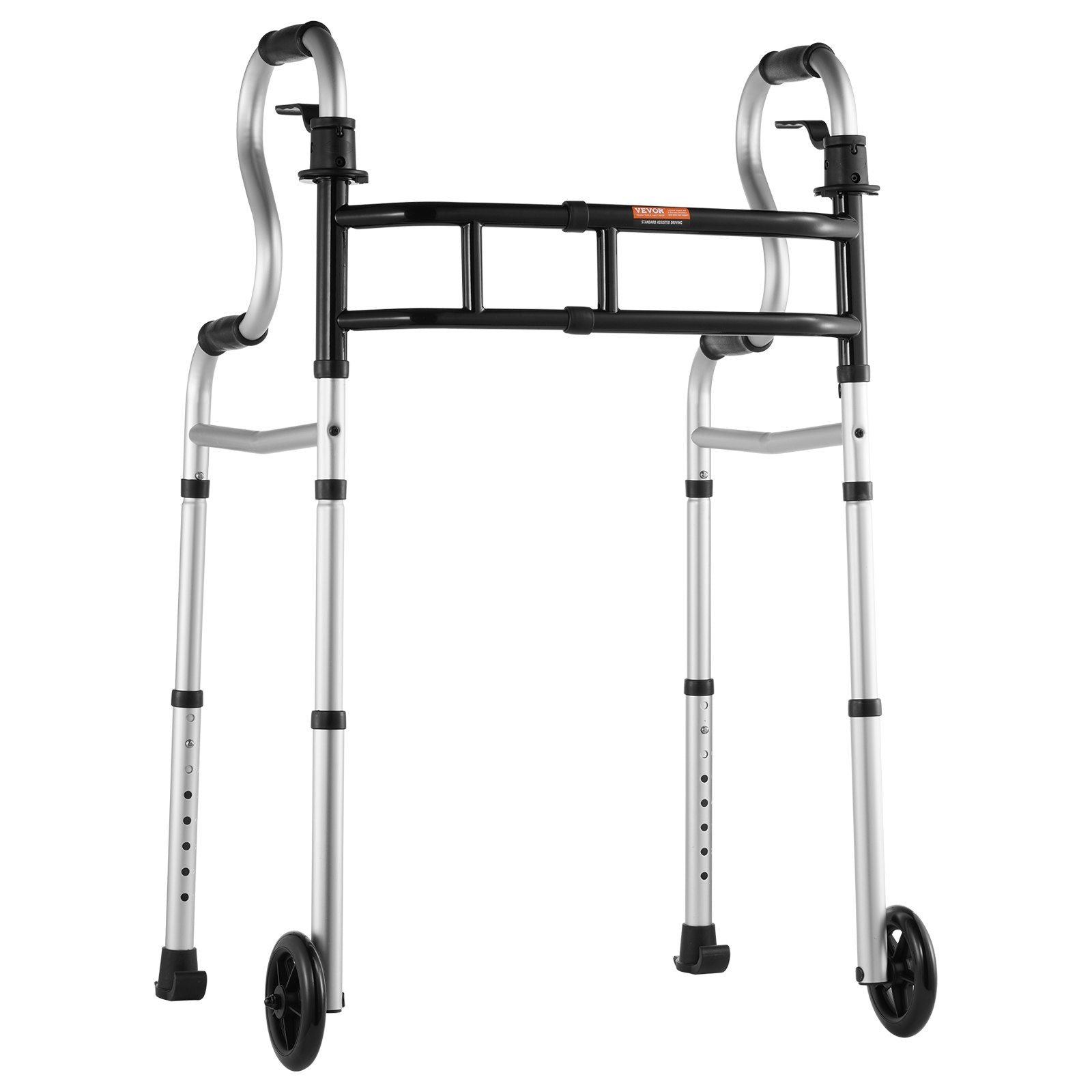 VEVOR Folding Walker Stand-Assist Folding Walkers with Adjustable Height & Width