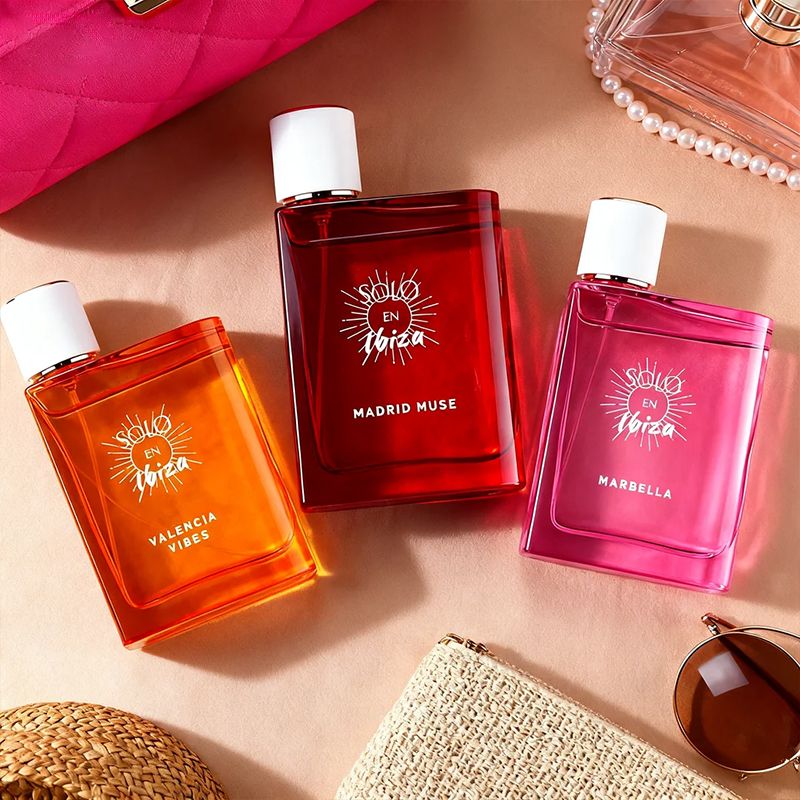 SOLO EN IBIZA Women's Perfume Gift Set - 3 x 1.02 Oz Eau de Parfum Spray - 3 Long-Lasting Scents - For Holiday, Dating, Daily Use & Parties - Ideal Women's Gift
