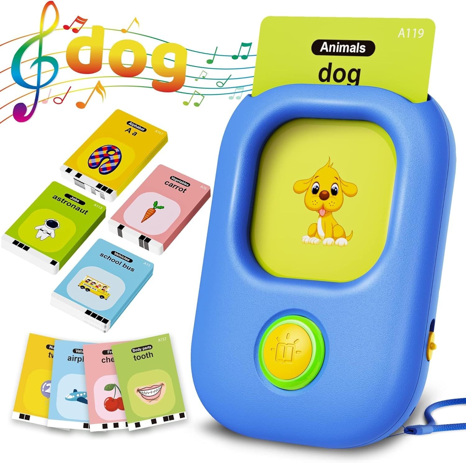 Talking Flash Cards,Kids Toddler Flash Cards with 448 Sight Words,Montessori Toys,Autism Sensory Toys,Speech Therapy Toys,Learning Educational Gifts for Age 1 2 3 4 5 Years Old Boys and Girls