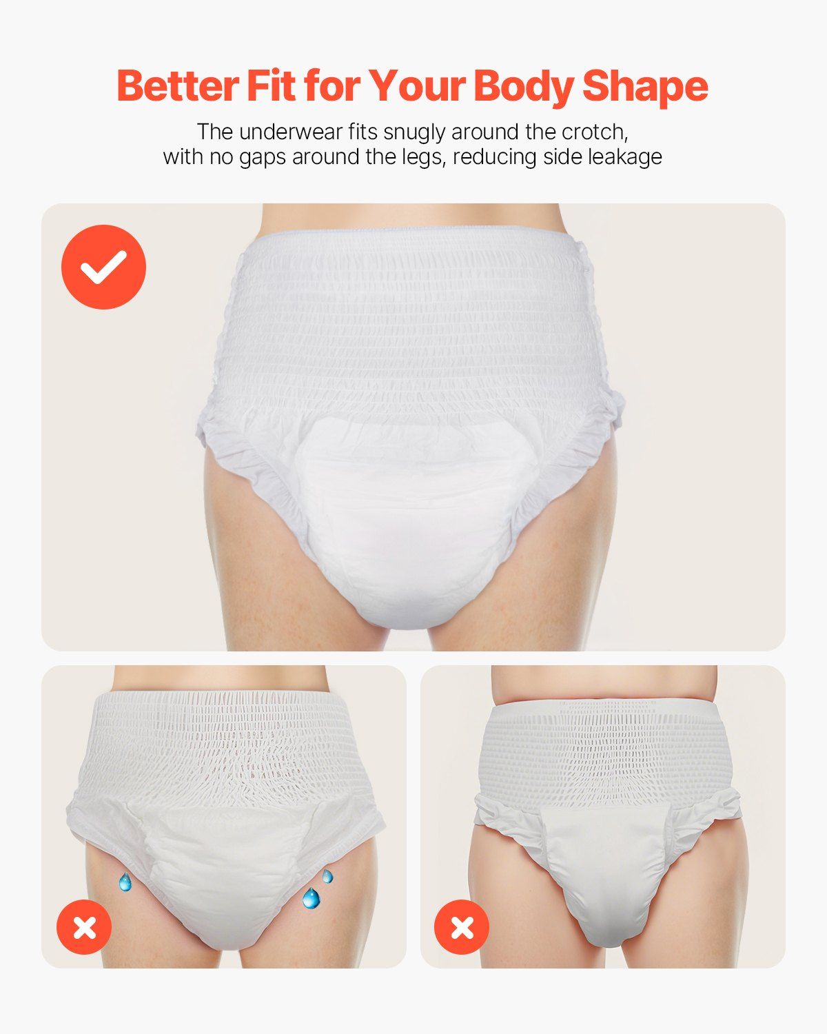 Adult Incontinence Underwear Protective Underwear for Men & Women XL Size