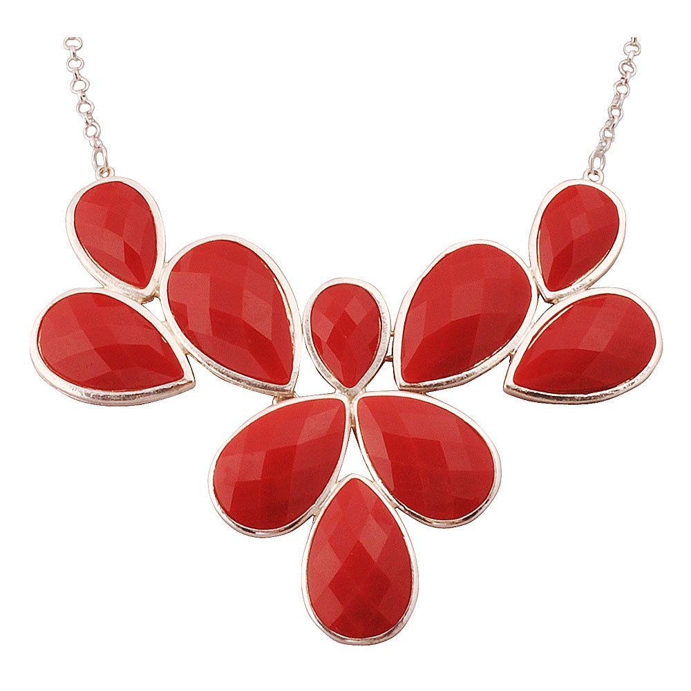 Jane Stone Fashion Statement Collar Necklace Vintage Openwork Bib Costume Jewelry