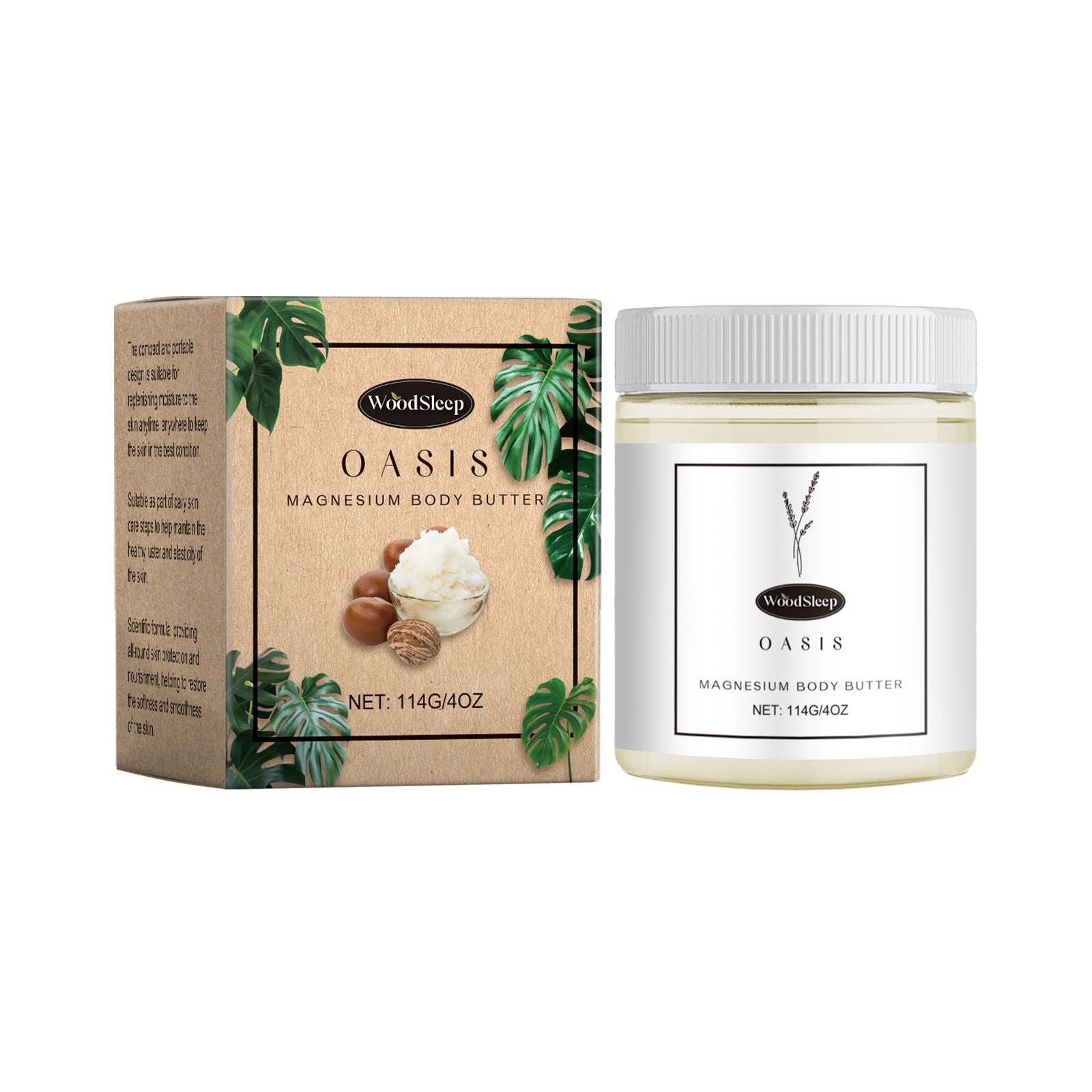 WoodSleep Body Moisturizing Cream - Shea Butter Moisturizing and Hydrating Body Lotion, Soothing and Repairing Skin