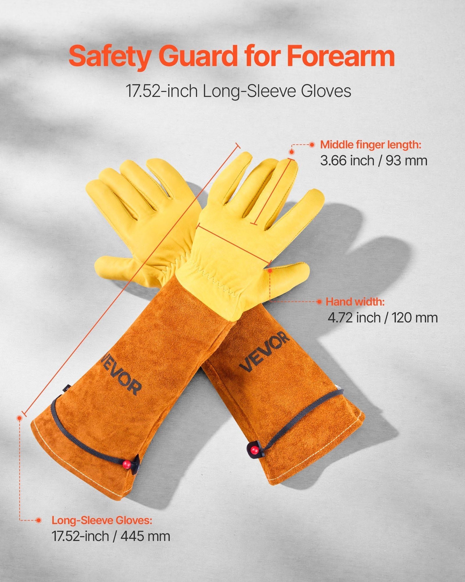 Gardening Gloves Thorn Proof Long Leather Rose Pruning Gloves for Men & Women