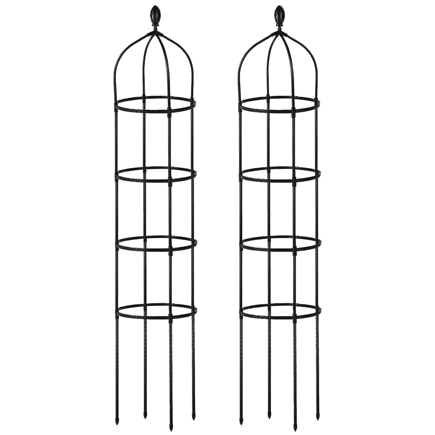 2 Packs Garden Obelisk Trellis 5.9FT Plants Tower for Climbing Plants Flower Vegetable Vine