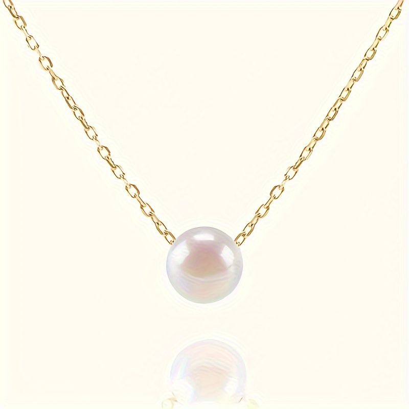 Lxalry Minimalist Bohemian Necklace with Freshwater Pearl Pendant, 18K Gold Plated Delicate Chain, Perfect for Women's Fashion Accessories, Ideal Gift for Birthdays, Anniversaries & Special Occasions