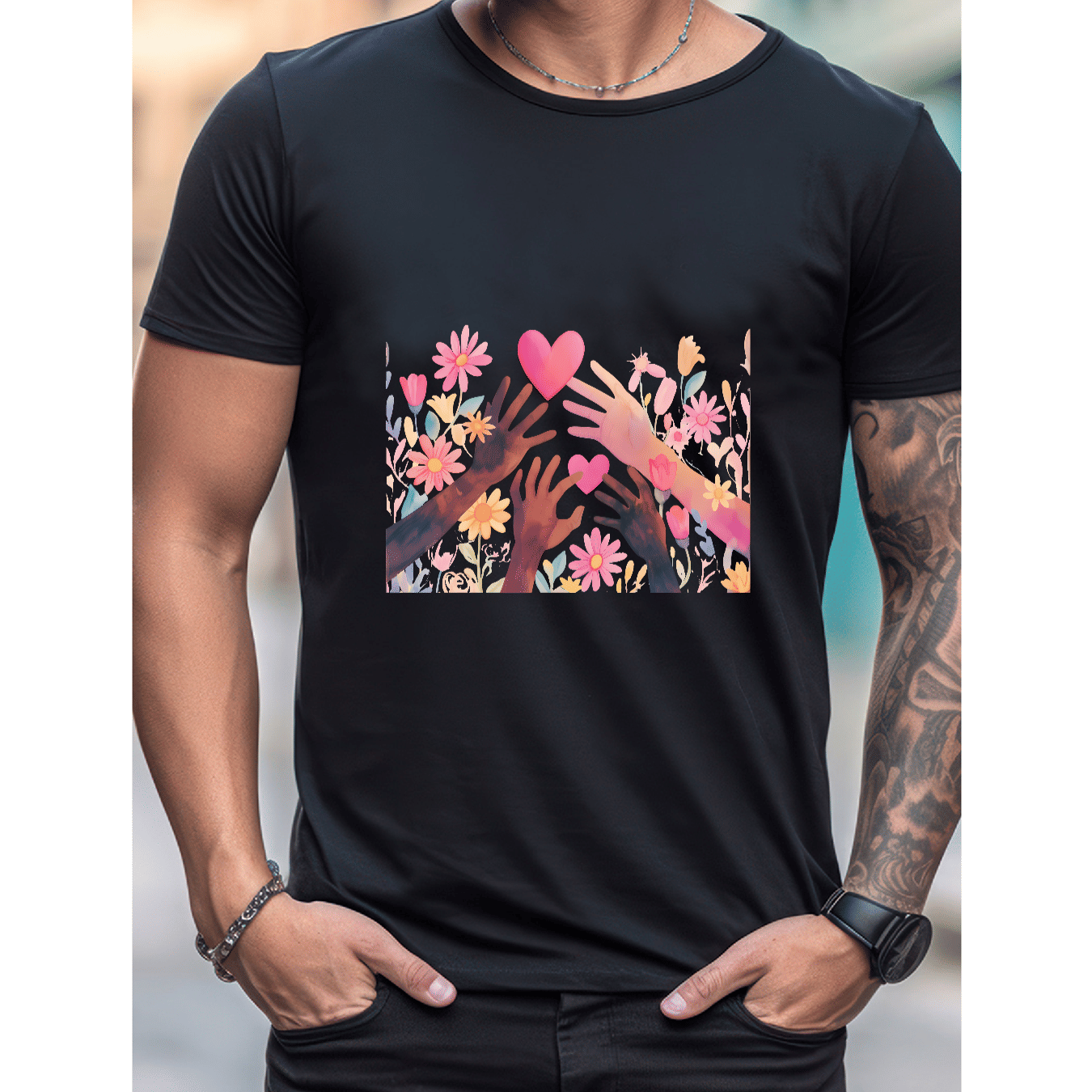 Celebrate in Style with This 100% Cotton Men's Valentine's Day Tee
