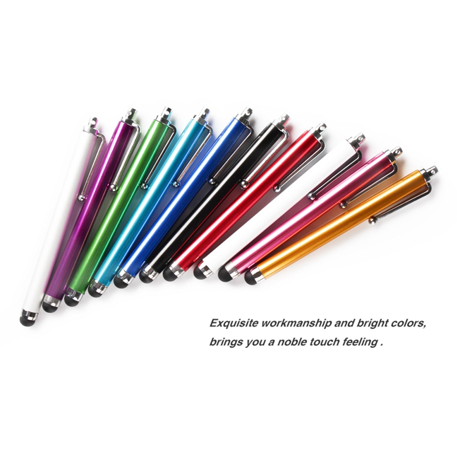 Premium 10-Piece Stylus Pen Set for Capacitive Touch Devices - Ideal for Tablets and Smartphones