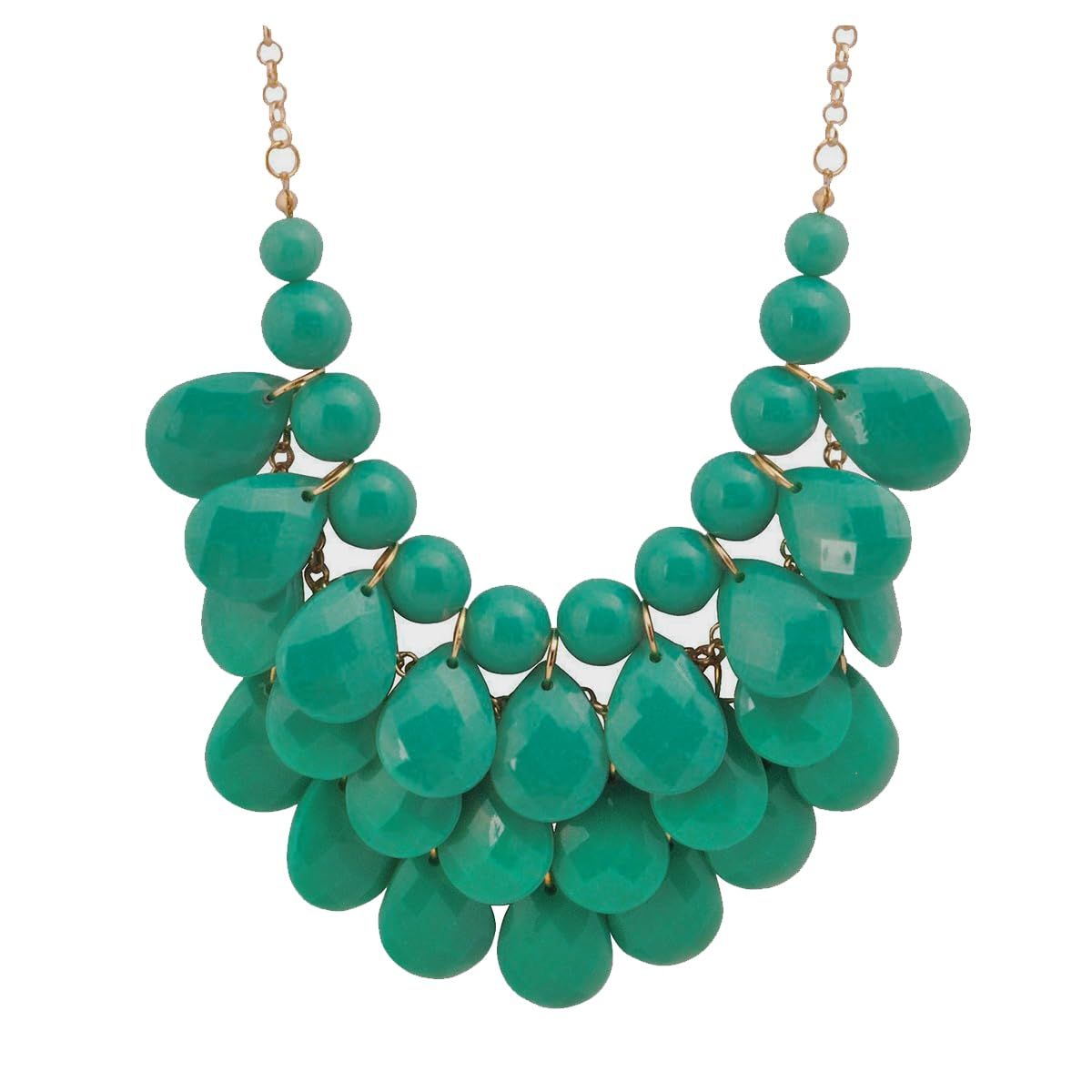 Jane Stone Fashion Statement Collar Necklace Vintage Openwork Bib Costume Jewelry