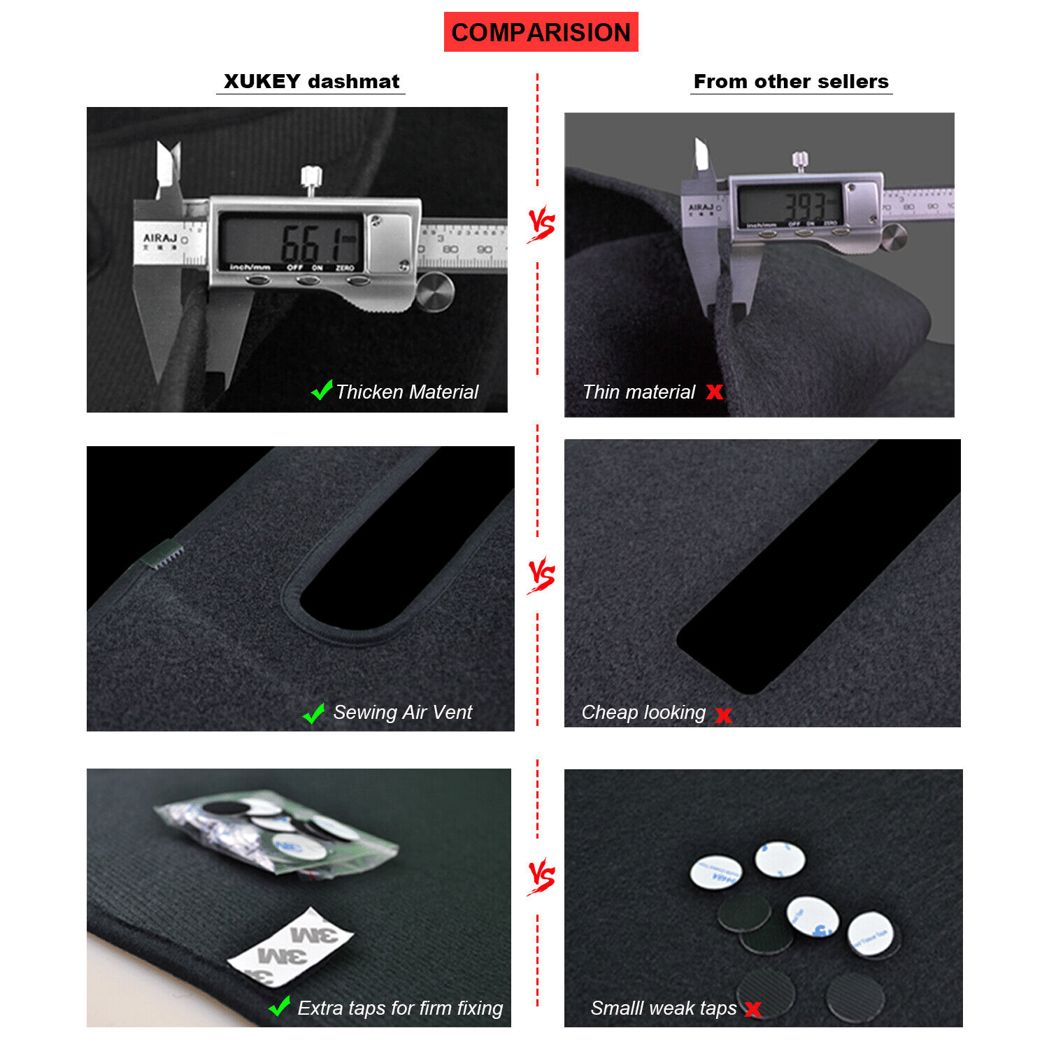 Car Dash Cover Mat Dashboard Pad for Chevy Silverado 1500 2500 Tahoe 2001-2006