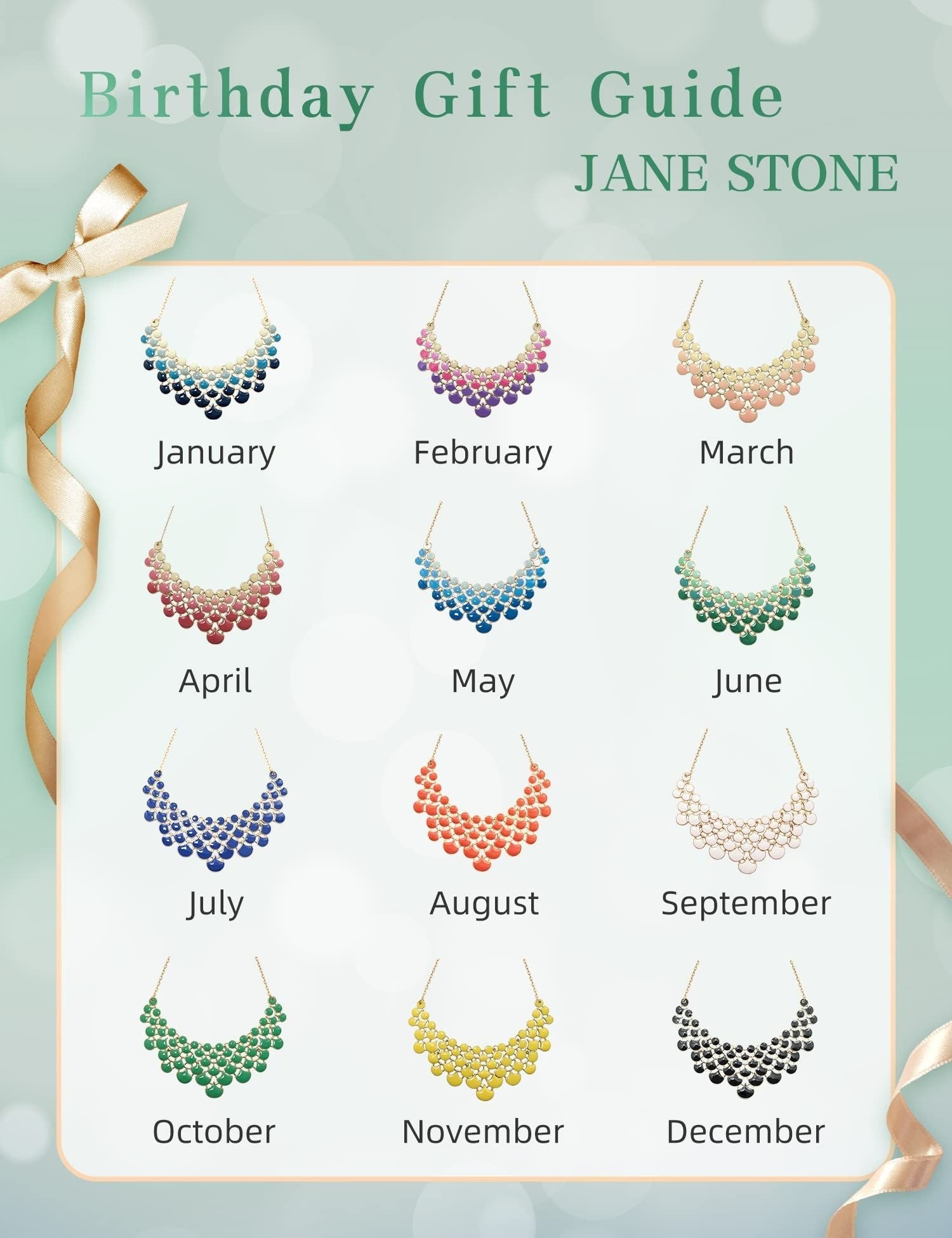 Jane Stone Fashion Statement Collar Necklace Vintage Openwork Bib Costume Jewelry