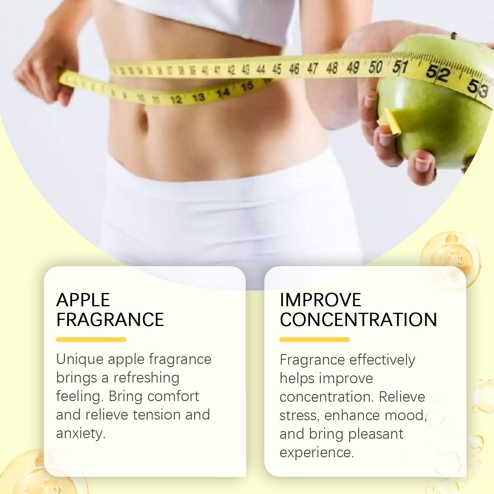 Roxelis Apple Perfume, Natural Fragrance Apple Fragrance Long-Lasting Fresh Vitality Meet Romantic Date Staying Perfume