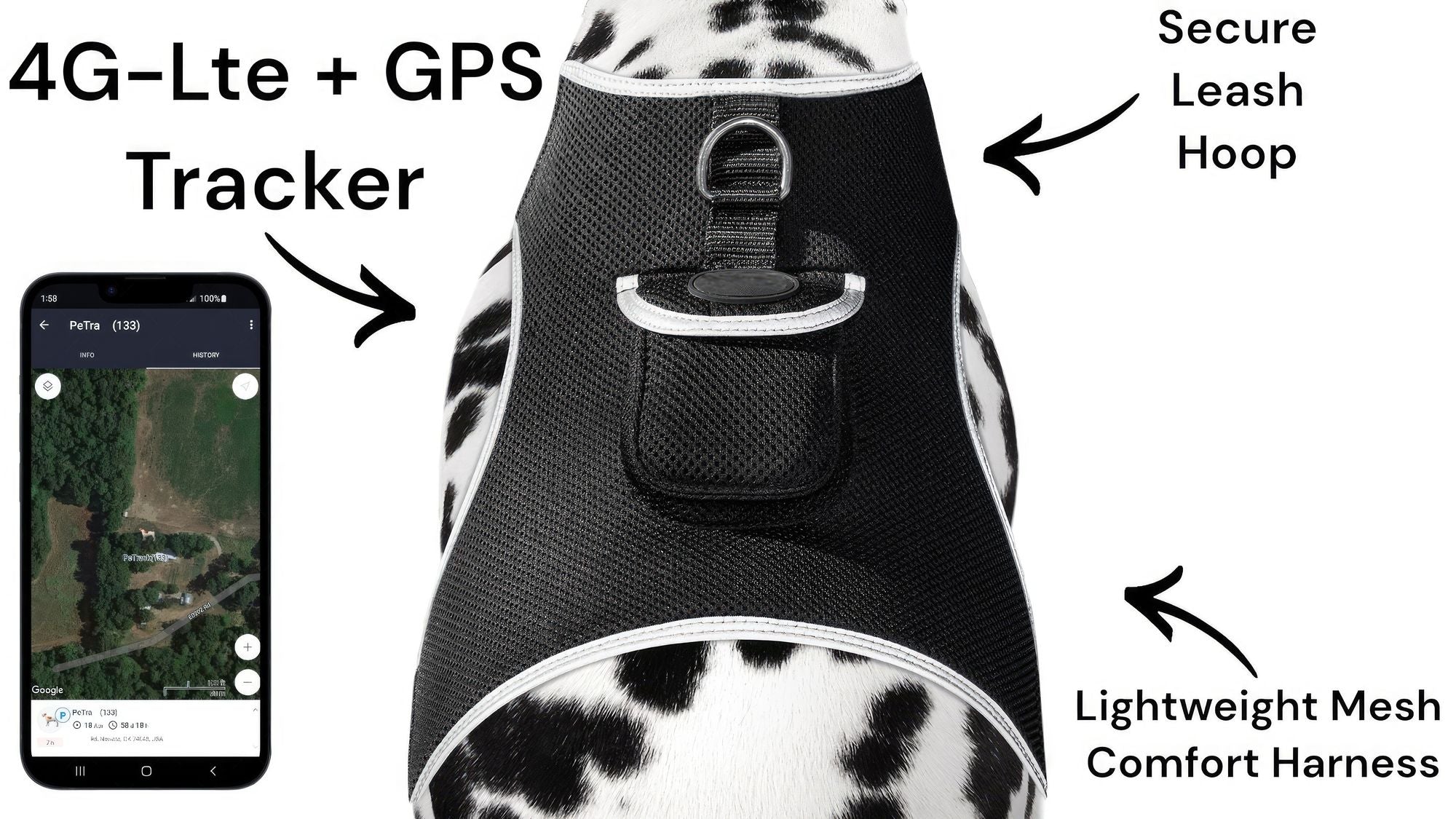 GSM GPS Animal Tracker Collar Attached Rechargeable Realtime Surveillance Gadget Size:XXL