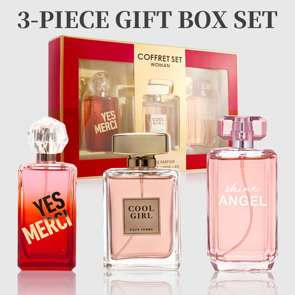 3-Piece Set, Women's Eau De Parfuma Spray Gift Box, Long Lasting Fragrance, 3 Different Flavor, Perfect for Holiday Gifts, Dating, Daily Life, Parties, 3.4fl.oz/bottle