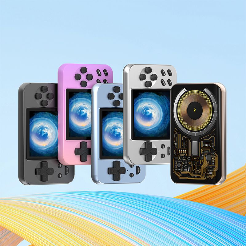 Multifunctional Game Console Power Bank, 20W Wireless Magnetic Charging, 6000+ Built-in Classic Games, MP3, MP4, Digital Photo Frame, E-book, Movie Player Best Holiday Gift.(grey)