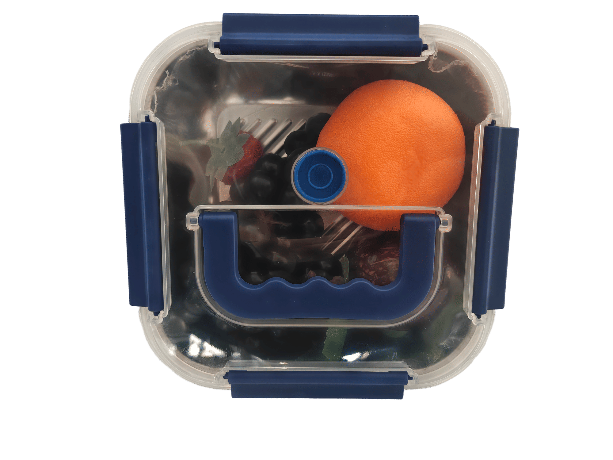 Yakimoto 2/4/6/8/10 PCS Extra-Large Stainless Steel Food Storage Containers With Blue Lids - Deep Design, Airtight Seal, Perfect For Refrigerator Organization, Meal Prep, Lunch Boxes & Kitchen Pantry