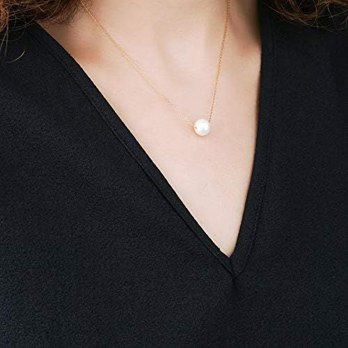 Lxalry Minimalist Bohemian Necklace with Freshwater Pearl Pendant, 18K Gold Plated Delicate Chain, Perfect for Women's Fashion Accessories, Ideal Gift for Birthdays, Anniversaries & Special Occasions